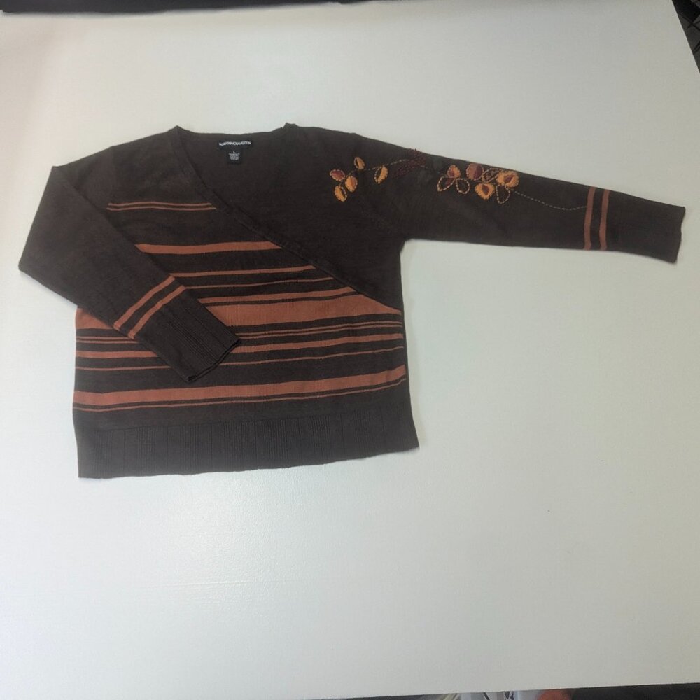 Norton McNaughton Size Large Brown Fall Sweater
